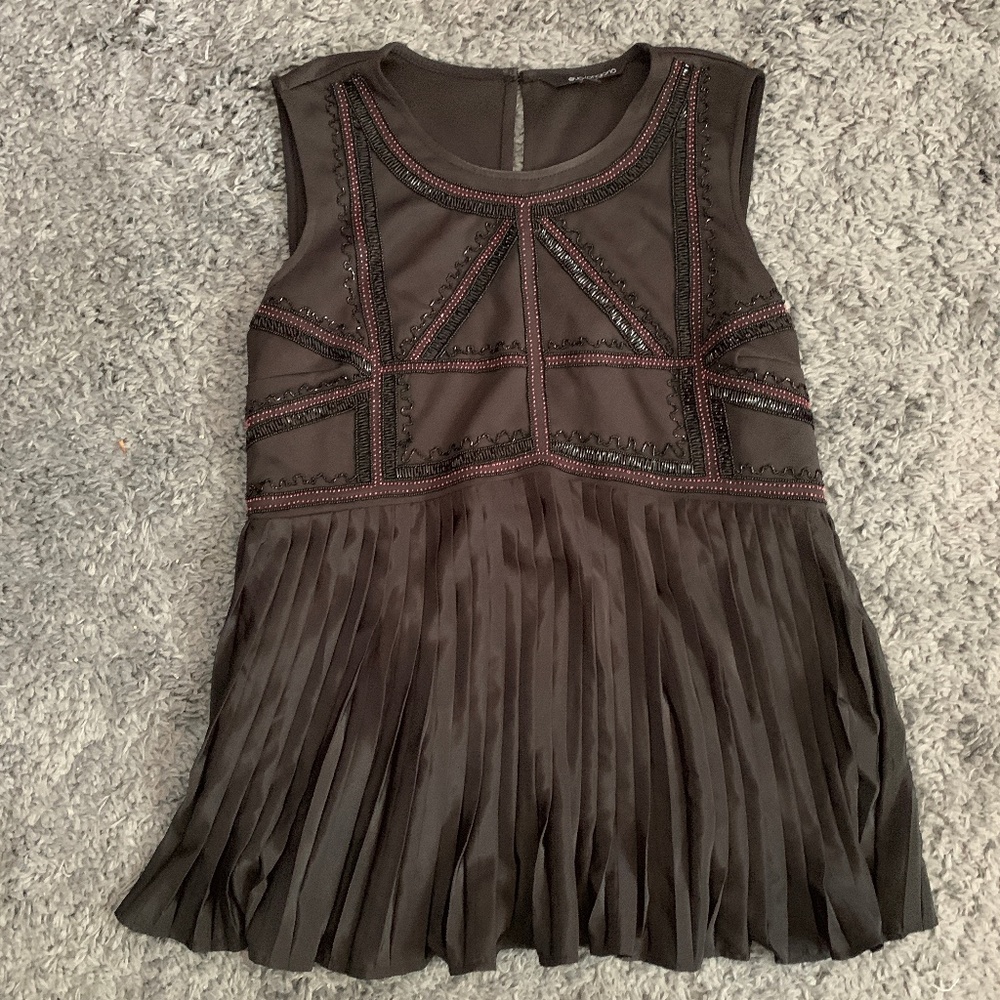 Eva Longoria Limited Beaded Flutter Tank Top